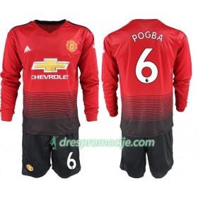 Manchester United Dres POGBA 6 Dječji Domaći 2018/19 Dugim Rukavima